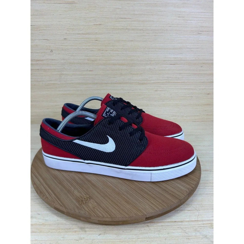 Nike SB Stefan Janoski University Red Black Skate Shoes 615957-611 Mens 10.5